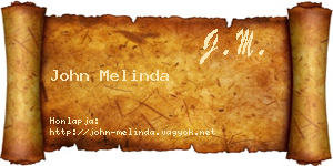 John Melinda névjegykártya